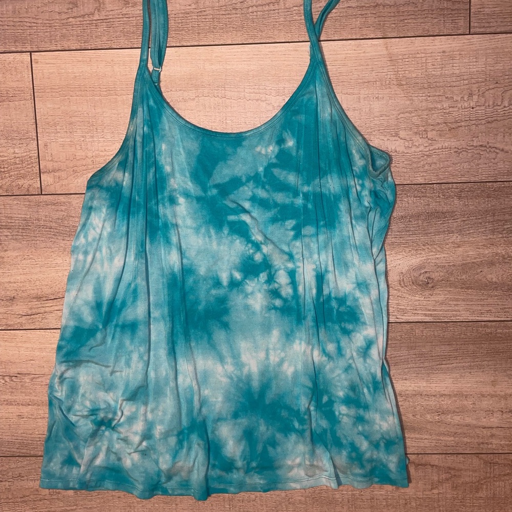 SOLD!!! Light blue tie die tank, plus size, torrid, size 2